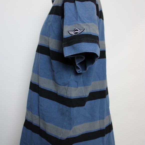 Mini Cooper XL Striped Polo Official T-Shirt - Picture 3 of 6